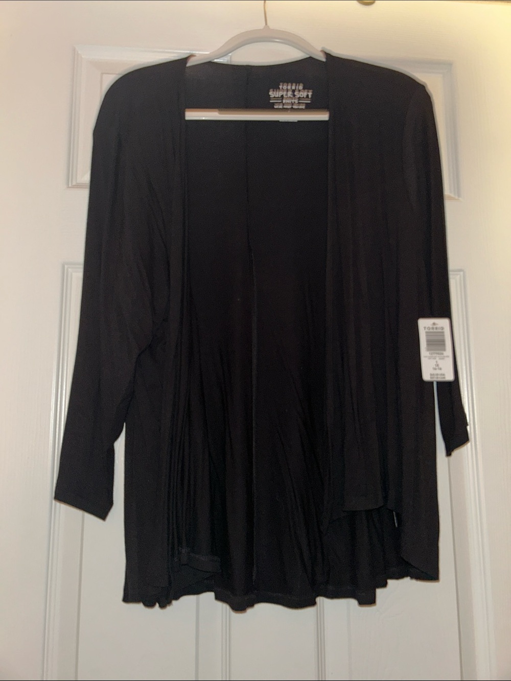 torrid Black Open-Front Drapey Cardigan
